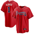 thumbnail image 1 of Camiseta clásica de béisbol roja de Ozzie Albies de los Atlanta Braves con número de estrella bordado.-XXXL, 1 of 2