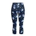 thumbnail image 5 of SCRAWLGOD Shark Stars Print Dark Blue Capri Leggings for Women - Breathable Tummy Control Yoga Leggings with 2 Pocket Lightweight High Waisted Yoga Pants Cycling Tights, S, 5 of 7