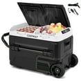 thumbnail image 1 of Costway Dual Zone 12V Car Refrigerator 42QT Portable Compressor Fridge Freezer (-4℉~68℉) Black, 1 of 10