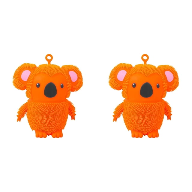 LKWLPD 2 piezas Koala Bear Pets - Juguete elástico y blando para aliviar el estrés, con tentáculos para el cabello, regalo de fiesta para niños y adultos, color naranja, talla única