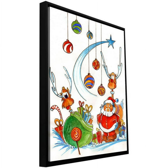 ArtWall Luis Peres "Santaclausgang" Floater Framed Gallery-Wrapped Canvas