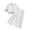 White, variant on Girls Outfits Button Down Lace Lapel Top with Pleated Wide Leg Pants Cute Clothes 2 Piece Blue 5-6Years