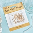thumbnail image 6 of 1 Box 60Pcs Eye Pin Peg Bail 18K Gold Plated Brass Cup Peg Bails Connector with 0.8mm Pin for Half Drilled Beads Pendants Charms Jewelry Earring Making, 6 of 6