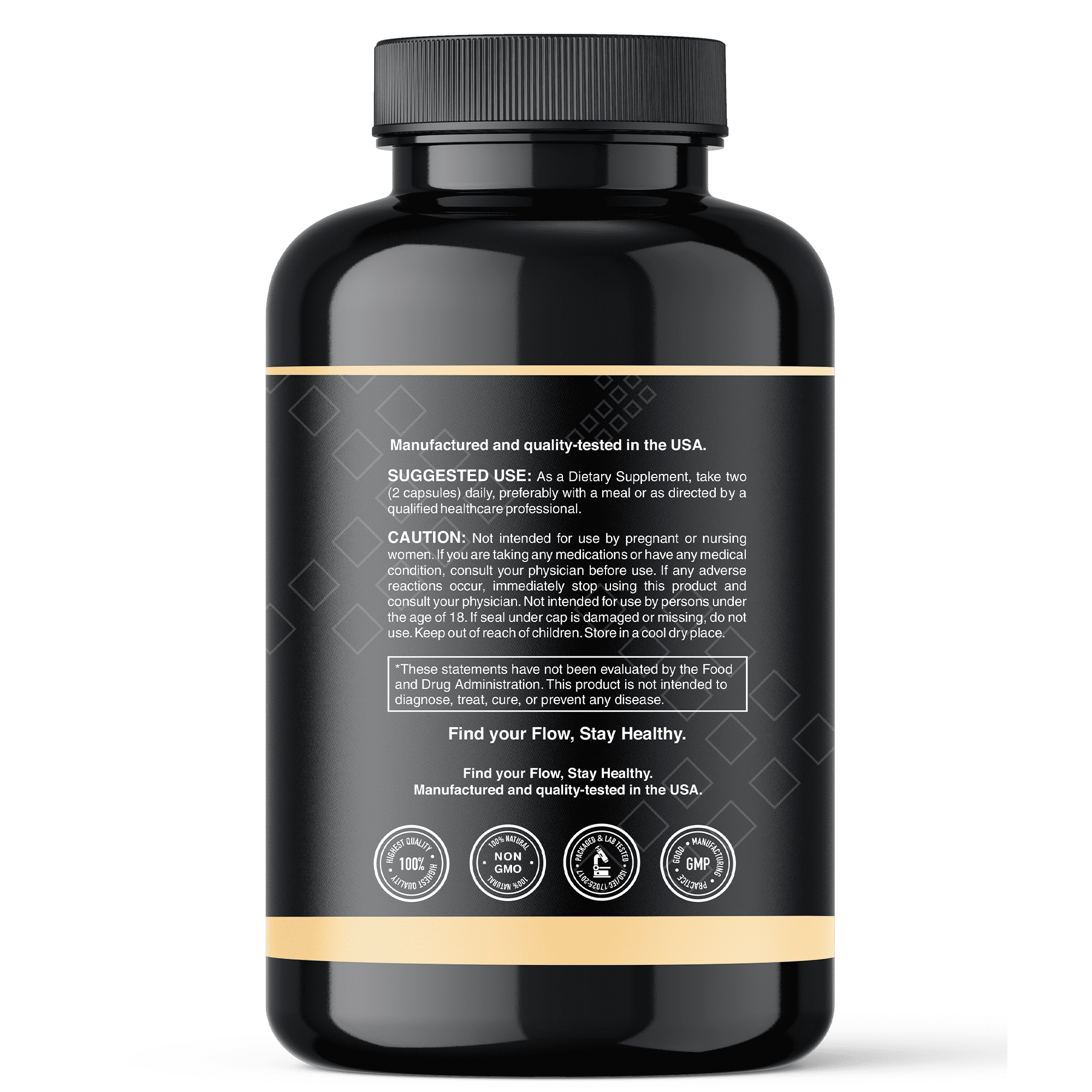Gflow Vitamins NAD+ supplement (Nicotinamide Adenine Dinucleotide) with Resveratrol as 98% pure trans-resveratrol | Antioxidant Anti-Aging supplement made in the USA