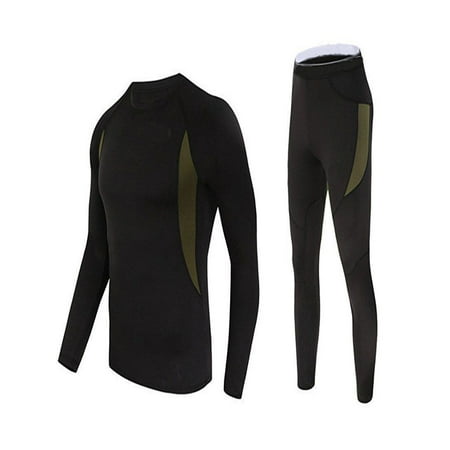 Thermal underwear sets Men Winter Long Johns Sweat fleece quick drying (Best Long Underwear For Winter)