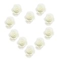 thumbnail image 3 of 100 piezas de flores artificiales de cabeza de rosa para ramo de boda Crema, 3 of 5