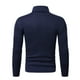 thumbnail image 4 of Jersey de forro polar de cuello alto de color sólido delgado de manga larga para hombre Pompotops oipoqjl8099, 4 of 6