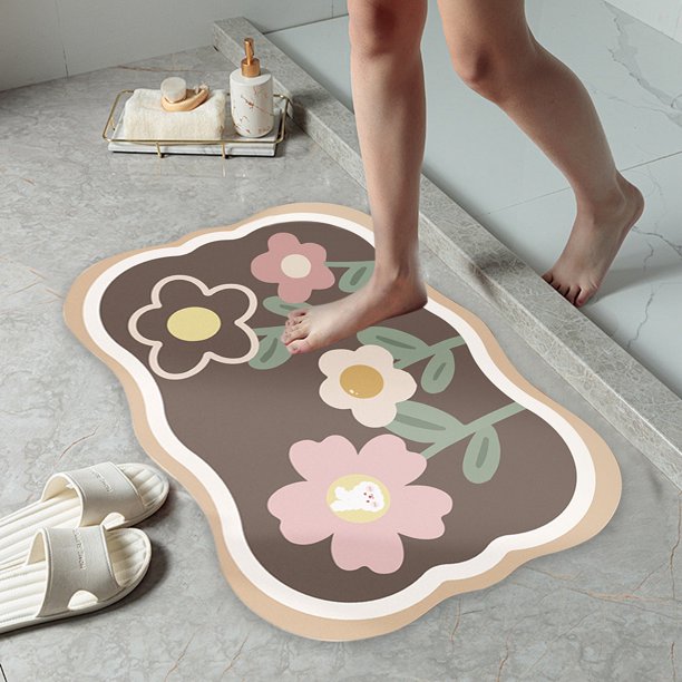 Alfombras de baño, alfombras, felpudos, alfombra de diatomita, alfombra absorbente para baño, alfombra de diatomita para pies, alfombra antideslizante, alfombra absorbente de secado, alfombras de fibr