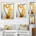 thumbnail image 4 of Designart "Golden Serenity In Harp Harmony III" Music Floater Framed Canvas Prints, 4 of 5