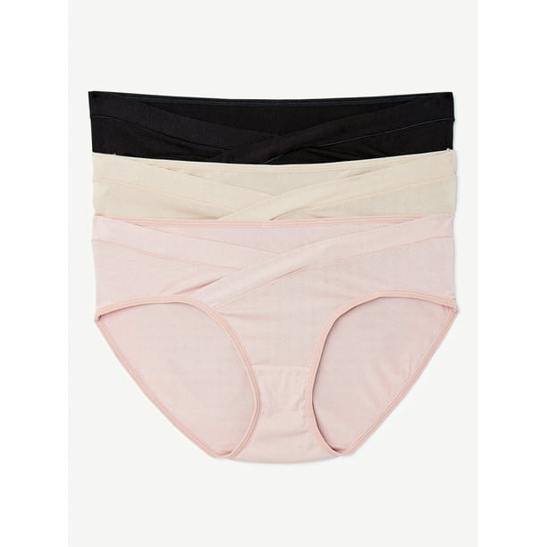 Joyspun Women's Maternity Under the Belly Underwear, 3Pack, Sizes S to