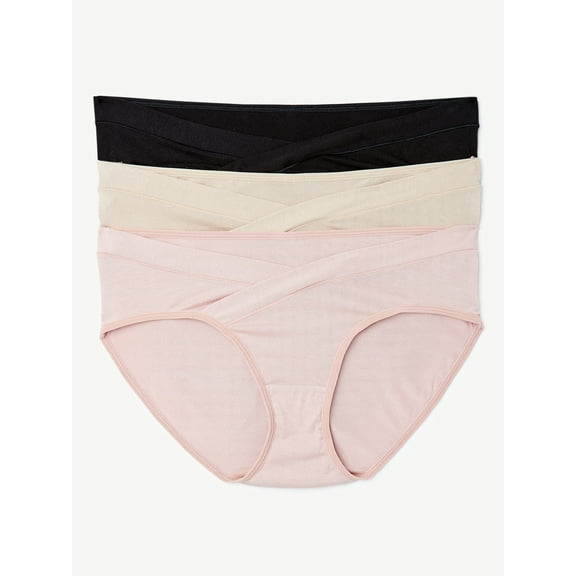 Joyspun Women’s Maternity Under-the-Belly Full Coverage Underwear, 3-Pack, Sizes S-XXXL