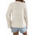 thumbnail image 6 of Women Crochet Long Sleeve Loose Casual Open Front Cardigan Drape Sweaters Boho Summer Beach Coverups Color L, 6 of 10