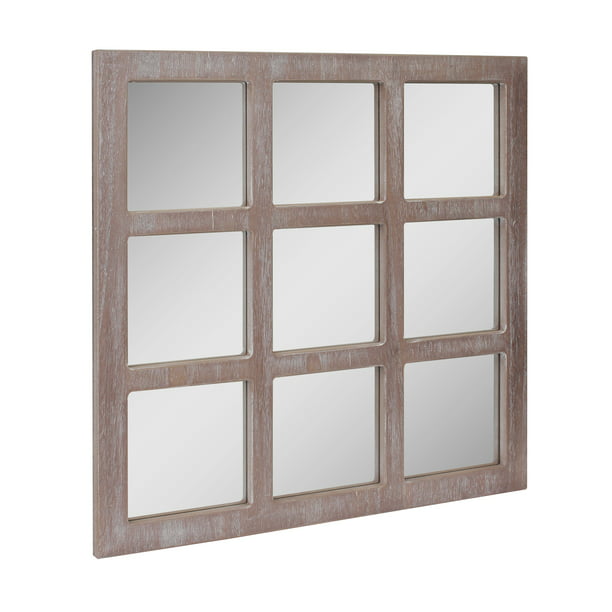 Stonebriar Square Rustic 9 Panel Window, Window Frame Mirror Decor