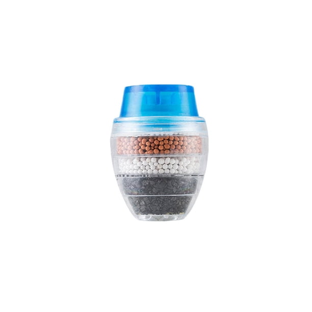 Grifo de Filtro de Agua,Filtro de Purificación de Agua de Cinco Capas con Sulfito de Calcio de Zeolita de Carbono Activado,Reduce las Impurezas Mejora el Sabor 6x3cm,Purificador de Agua para Grifo Ofi