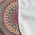 thumbnail image 4 of Folkloric Microwave Oven Cover, South Eastern Themed Mandala Inspired Floral Medallion Repetition, Water Resistant Organizer with Pockets for Kitchen, 36" x 12", Pink Mint Green Marigold, by Ambesonne, 4 of 4