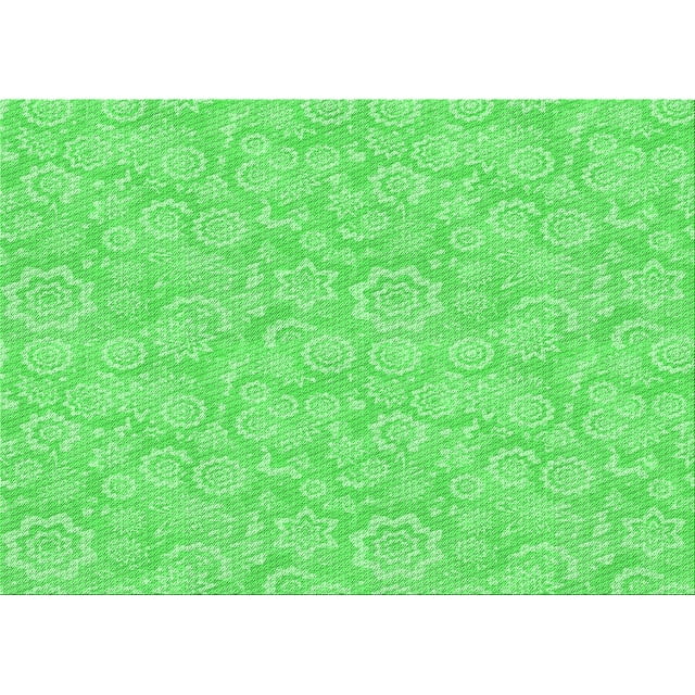 Ahgly Tapis Rectangulaire Lavable en Machine Intérieur Transitionnel Vert Néon, 8 Pieds x 12 Pieds
