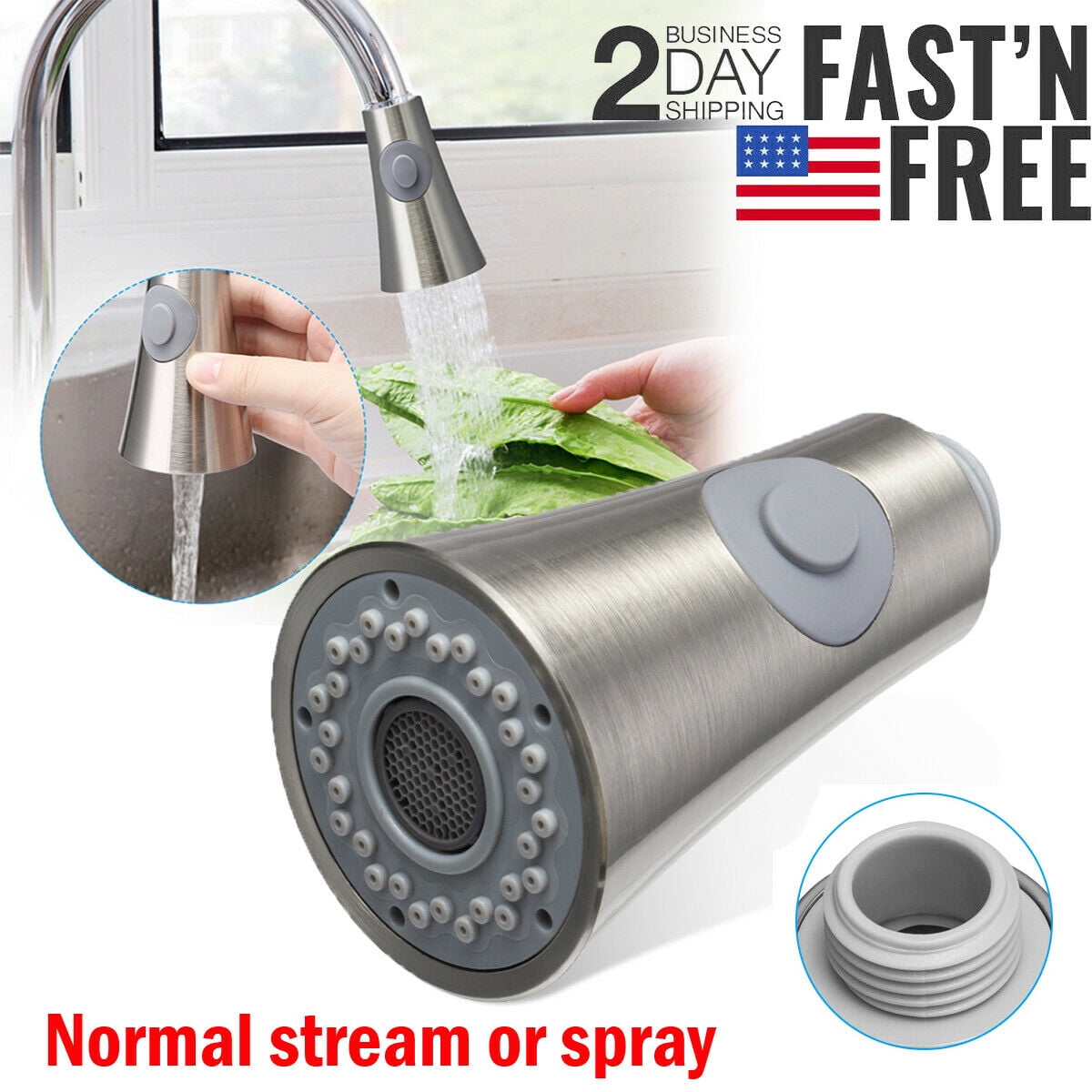 Kitchen Sink Pull-Down Faucet Sprayer Pull Out Spray Head Replacement Head 4inch 