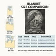 thumbnail image 3 of Gothic Skull Blanket,Goth Black Raven Spooky Throw Blankets,Gifts for Women Men, Lightweight Soft Fleece Cozy,for Sofa Couch Bed Room Travel,Festival Halloween Aesthetics Decor,50x60in, 3 of 8