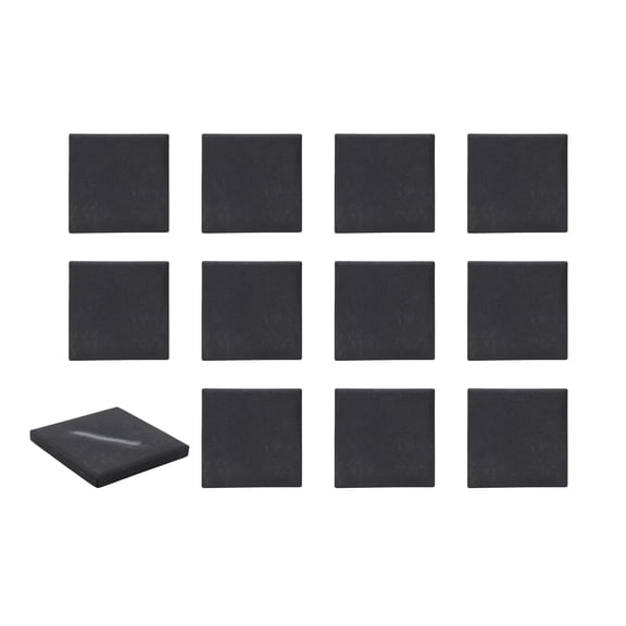 12PK Streak Plates For Minerals Testing - Off-Black Unglazed Porcelain - Eisco Labs