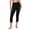 Black, variant on | Sueded Athletic Capri Legging (True Navy, Large)