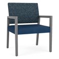 thumbnail image 1 of Pemberly Row Waiting Reception Wide Guest Chair Wood Frame in Blue, 1 of 5