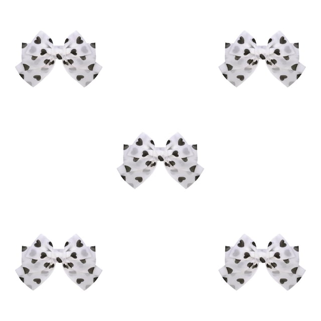 Bandeau Grand pour Cheveux, Pince à Ressort, Nœud Réglable, Multicolore, Sans Accroc, Porte-Queue, Épingles à Cheveux, Chouchous pour Filles, Cœur 01 5Ensemble