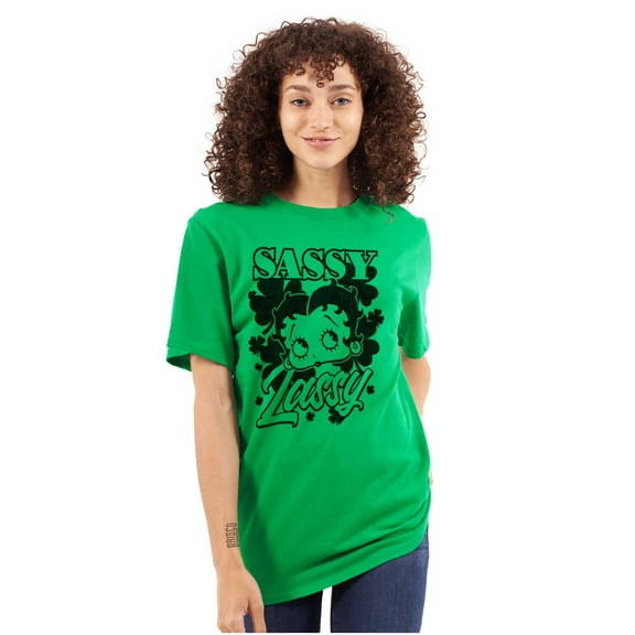 Betty Boop Saint Paddys Sassy Lassy Women's Graphic T Shirt Tees Brisco Brands S