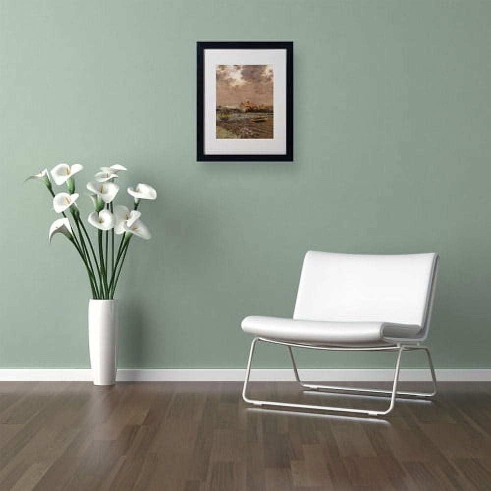 Trademark Fine Art "Landscape 1880" Canvas Art by Jean Cazin, Black Frame