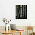 thumbnail image 2 of PIKWEEK - Black and White Wall Art Decor Lush Wood Forest Canvas Pictures Artwork Nature Landscape Painting Prints for Home Living Dining Room Kitchen, 2 of 4