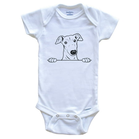

Greyhound Dog Breed Drawing Cute One Piece Baby Bodysuit