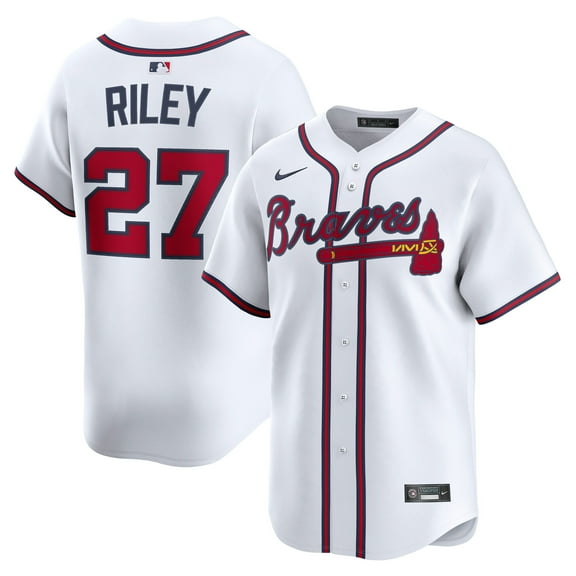 Men's Nike Austin Riley White Atlanta Braves Home Limited Player Jersey