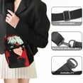 thumbnail image 5 of Gecon24 Anime-Inspired Adjustable Crossbody Sling Bag – Black, Vibrant Print, Zipper Closure, 5 of 7