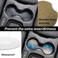 thumbnail image 4 of Car Coasters for Cup Holder Absorbent, Car Ceramic Coasters with Finger Notch, Auto Accessories for Men Women Wildflower Oil Painting 4 Pack, 4 of 6