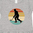 thumbnail image 4 of Inktastic Hockey Player Retro Sunset Girls Toddler Dress, 4 of 5