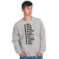 thumbnail image 4 of Beard Measure Manly Bearded Hipster Men's Big & Tall Crewneck Sweatshirt Brisco Brands 2X, 4 of 5