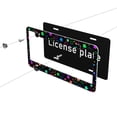 thumbnail image 4 of Bright Neon Stars License Plate Frames Personalized License Plate Frames Cover Aluminum Anti-Rust Metal Car Plates Tag Car Decoration Accessory for Men Women, 12.2" x 6.2", 4 of 7