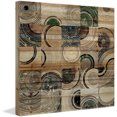 thumbnail image 2 of "Swirling Rings" Painting Print on Natural Pine Wood, 2 of 7
