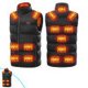 thumbnail image 1 of Chaleco calefactable unisex con capucha para hombre y mujer, ropa de abrigo calefactable de invierno con conexión USB y 3 niveles de calefacción., 1 of 7