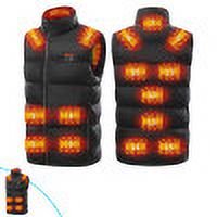 Chaleco calefactable unisex con capucha para hombre y mujer, ropa de abrigo calefactable de invierno con conexión USB y 3 niveles de calefacción.