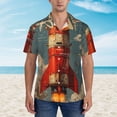 thumbnail image 4 of Lsque Rusty Rocket Launch pattern Hawaiian Shirt for Men, Unisex Summer Beach Casual Short Sleeve Button Down Shirts-3X-Large, 4 of 9