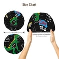 thumbnail image 5 of Yiaed Space Dino Cartoon Black Print Satin Bonnet Silk Bonnet Hair Bonnet for Sleeping Hair Bonnets, 5 of 6