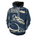 thumbnail image 3 of Sudadera con capucha con estampado 3D de astronauta de dibujos animados para hombres y mujeres, sudaderas casuales de gran tamaño, ropa de calle de hip hop para niños, 3 of 5