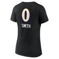 thumbnail image 3 of Women's Roquan Smith Black Baltimore Ravens Team Wordmark Player Name & Number V-Neck T-Shirt, 3 of 3