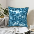 thumbnail image 6 of Fotbe Blue Tie Dye Pattern Velvet Decorative Throw Pillow Covers with Elegant Piping, Soft Plush Cushion Cover for Sofa, Bed, Car, Office-20"x20", 6 of 8
