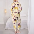 thumbnail image 3 of Pajama Sets for Women 2 Pcs, Cute Poodle Dog Funny Bones Button Down Long Sleeve Sleepwear Lounge PJ Sets, 3 of 6