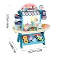 thumbnail image 3 of Gpaecead 42 PCS Ice Cream Cart Toys for Toddlers, Kids Pretend Play Food Scoop & Serve Macaroon Dessert Set, Kitchen Accessories Icecream Shop Wagon, 3 of 8