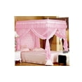 thumbnail image 1 of Cama con dosel Mengersi para niñas y niños pequeños con cama doble, color rosa, 1 of 4