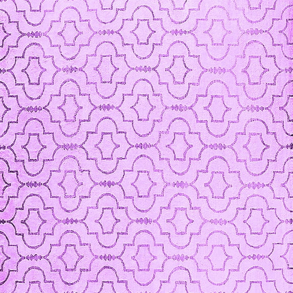 Ahgly Company Indoor Square Solid Purple Modern Area Rugs, 8' Square