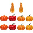 thumbnail image 1 of 10pcs Halloween Fake Pumpkins Artificial Lifelike Realistic Pumpkin Decor for Party Home - -, 1 of 8