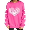 thumbnail image 5 of Vetsdori Womens Pullover Sweatshirts Valentine's Days Crew Neck Tops Valentine , Spring Loose Sweatshirts for Women, 5 of 8